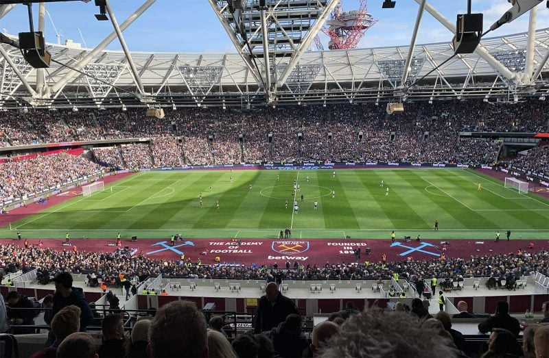 London Stadium long side view